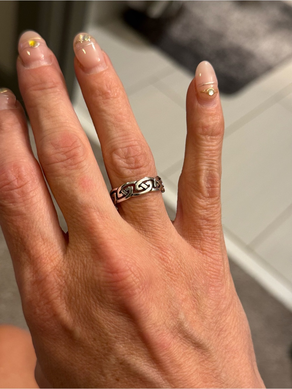 Sterling Silver Celtic Knot Band Ring